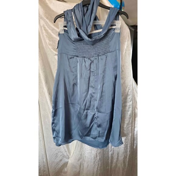 Solid Cross Halter Satin Dress Curve & Plus sz 1X/ 16 - Picture 6 of 8